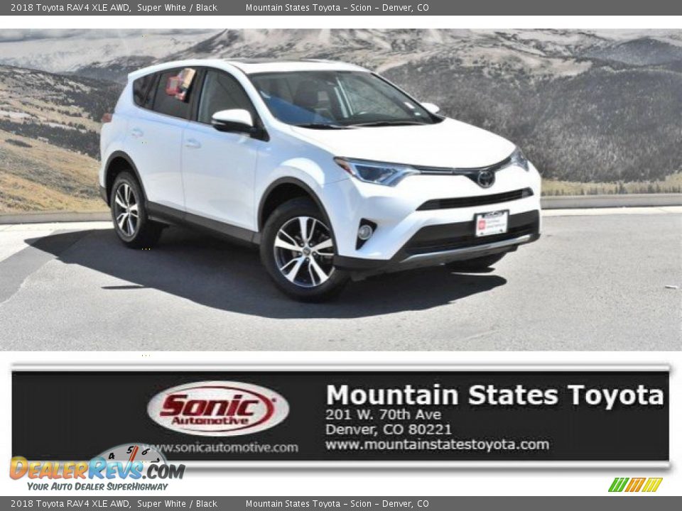 2018 Toyota RAV4 XLE AWD Super White / Black Photo #1