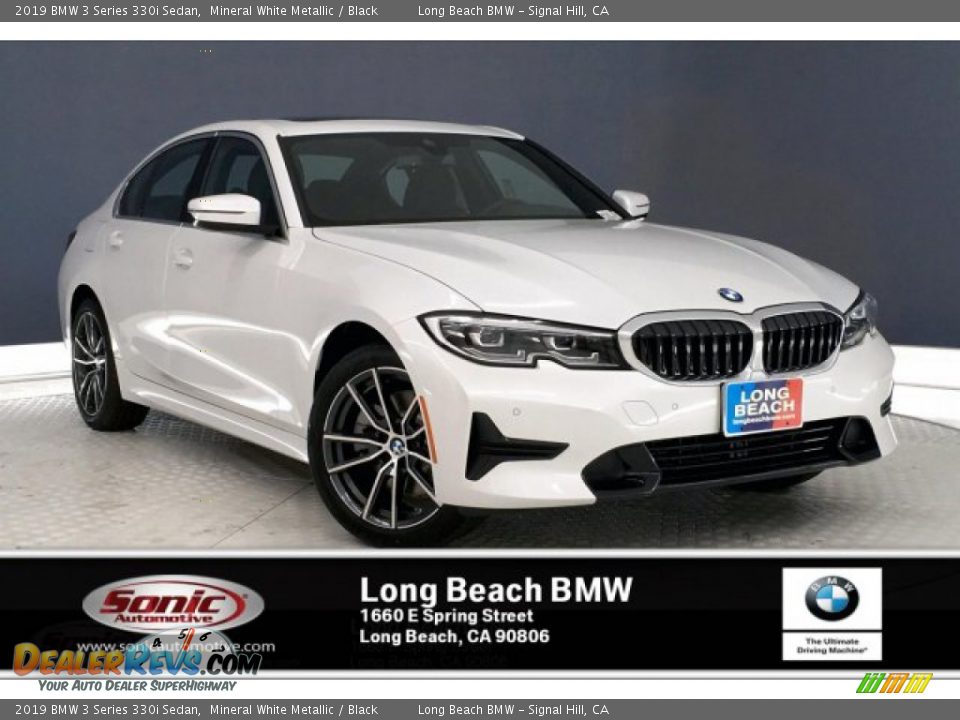 2019 BMW 3 Series 330i Sedan Mineral White Metallic / Black Photo #1