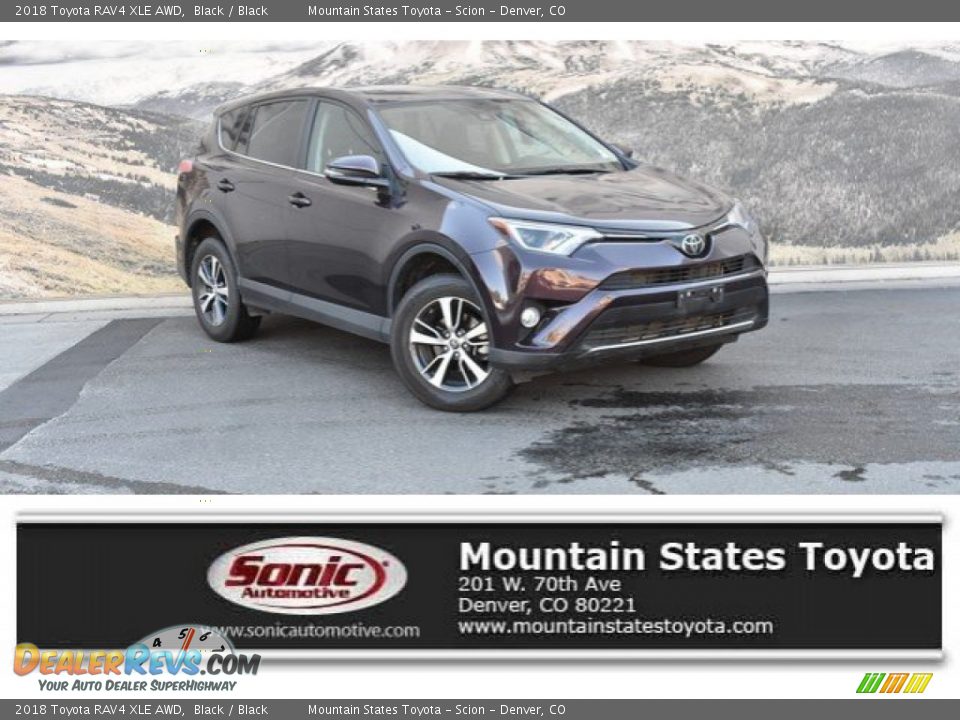 2018 Toyota RAV4 XLE AWD Black / Black Photo #1