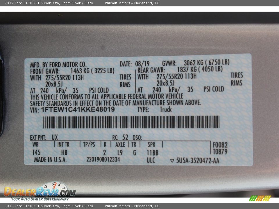 2019 Ford F150 XLT SuperCrew Ingot Silver / Black Photo #26