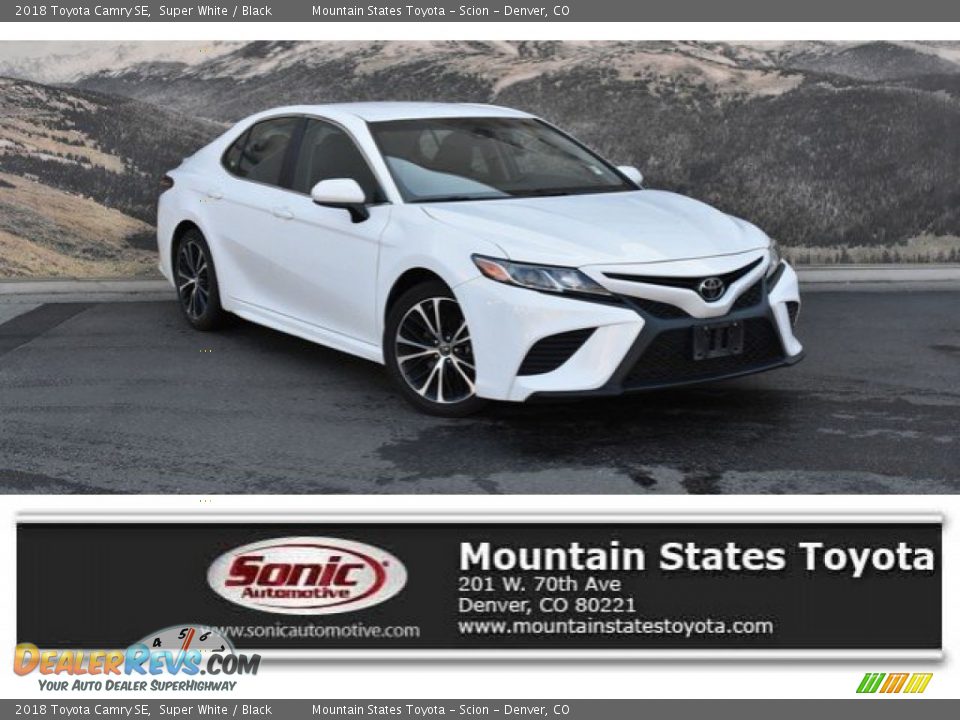 2018 Toyota Camry SE Super White / Black Photo #1