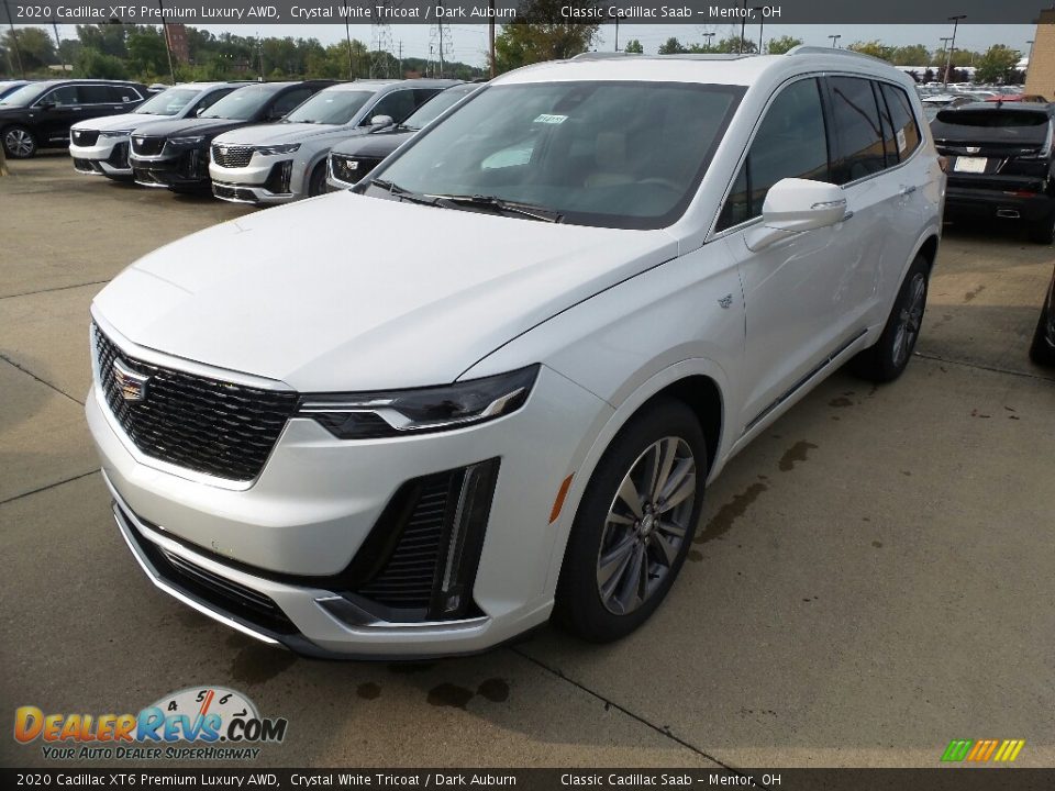 2020 Cadillac XT6 Premium Luxury AWD Crystal White Tricoat / Dark Auburn Photo #1