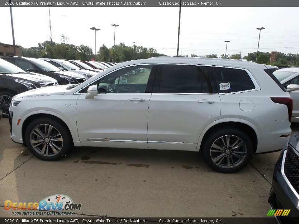 2020 Cadillac XT6 Premium Luxury AWD Crystal White Tricoat / Dark Auburn Photo #2