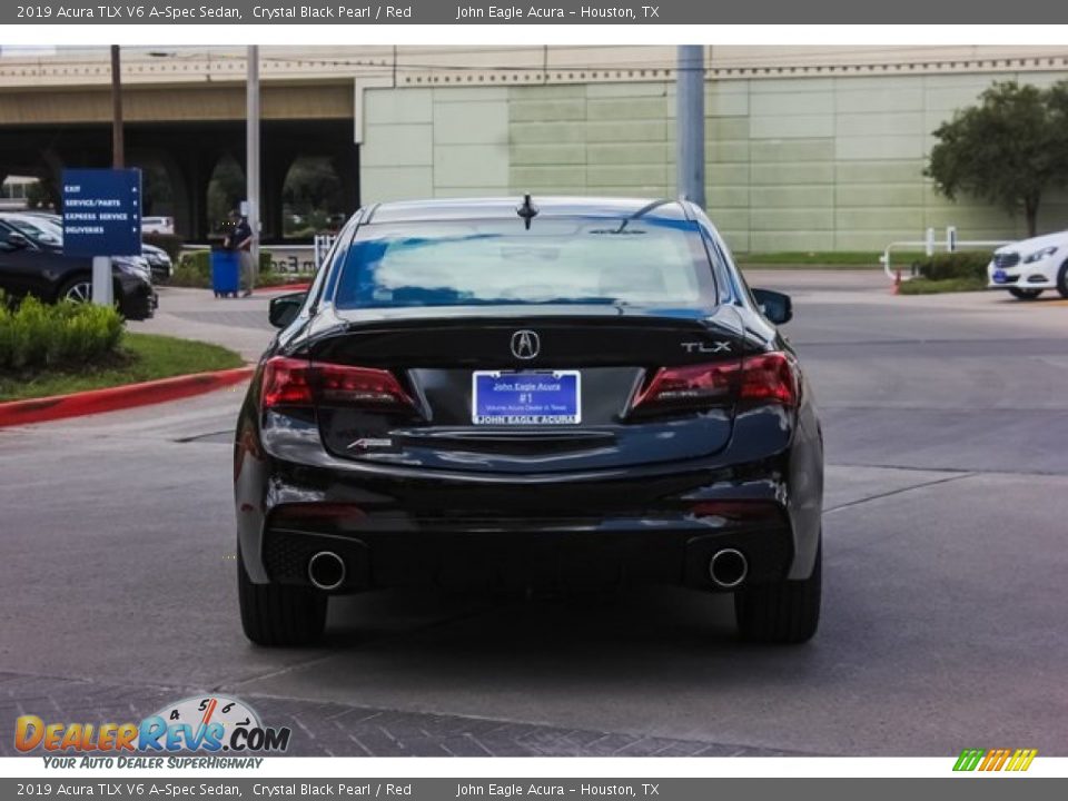 2019 Acura TLX V6 A-Spec Sedan Crystal Black Pearl / Red Photo #4
