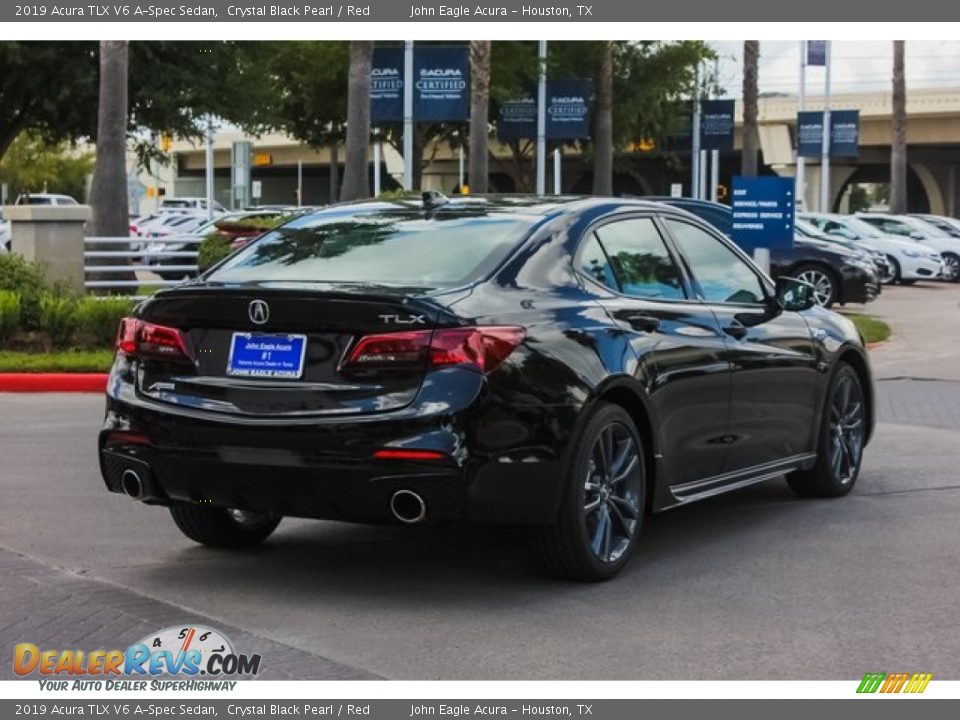 2019 Acura TLX V6 A-Spec Sedan Crystal Black Pearl / Red Photo #5