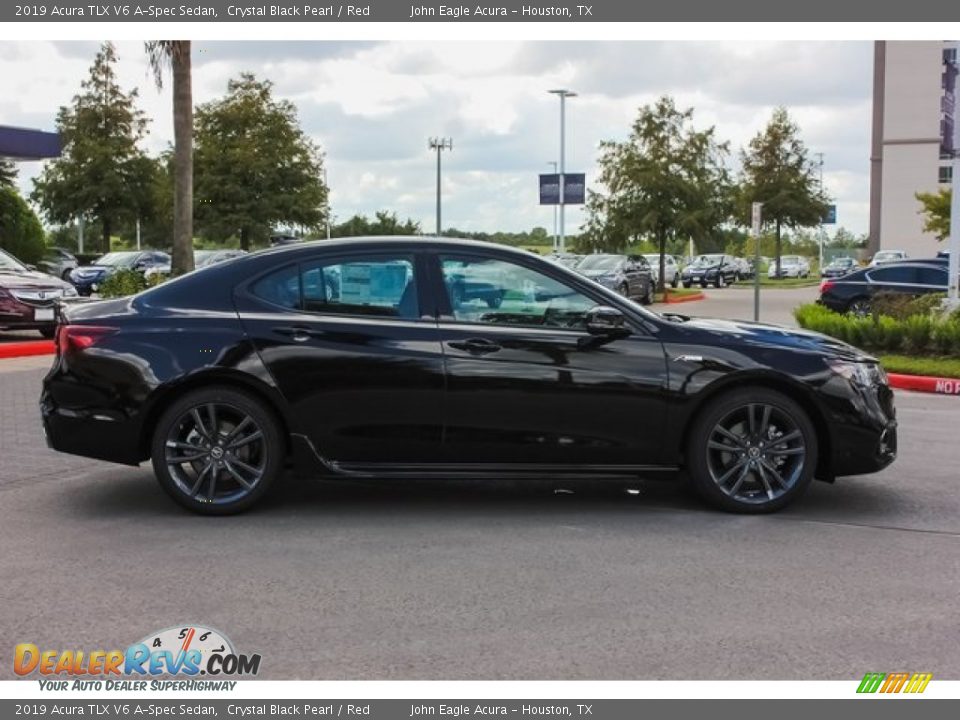 2019 Acura TLX V6 A-Spec Sedan Crystal Black Pearl / Red Photo #6