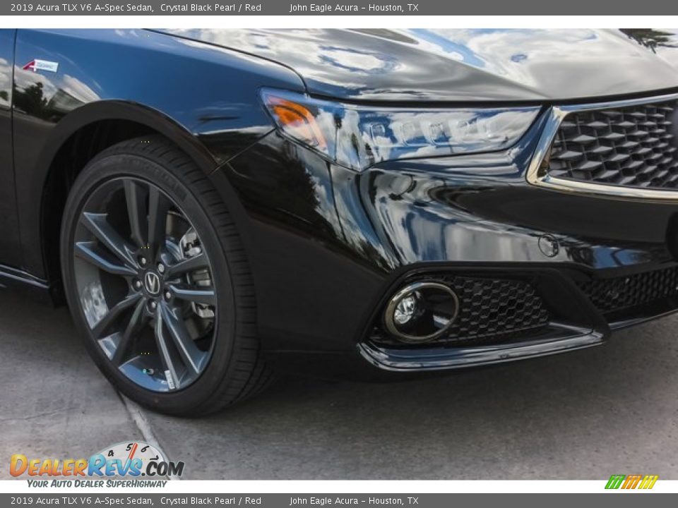 2019 Acura TLX V6 A-Spec Sedan Crystal Black Pearl / Red Photo #10