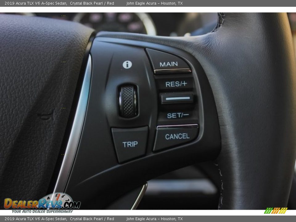 2019 Acura TLX V6 A-Spec Sedan Crystal Black Pearl / Red Photo #14