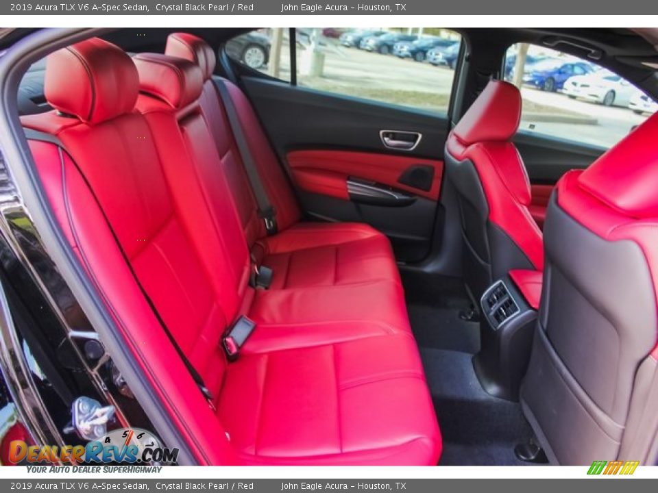 2019 Acura TLX V6 A-Spec Sedan Crystal Black Pearl / Red Photo #27