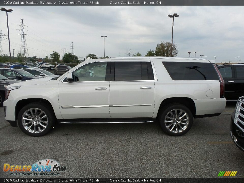 2020 Cadillac Escalade ESV Luxury Crystal White Tricoat / Shale Photo #2