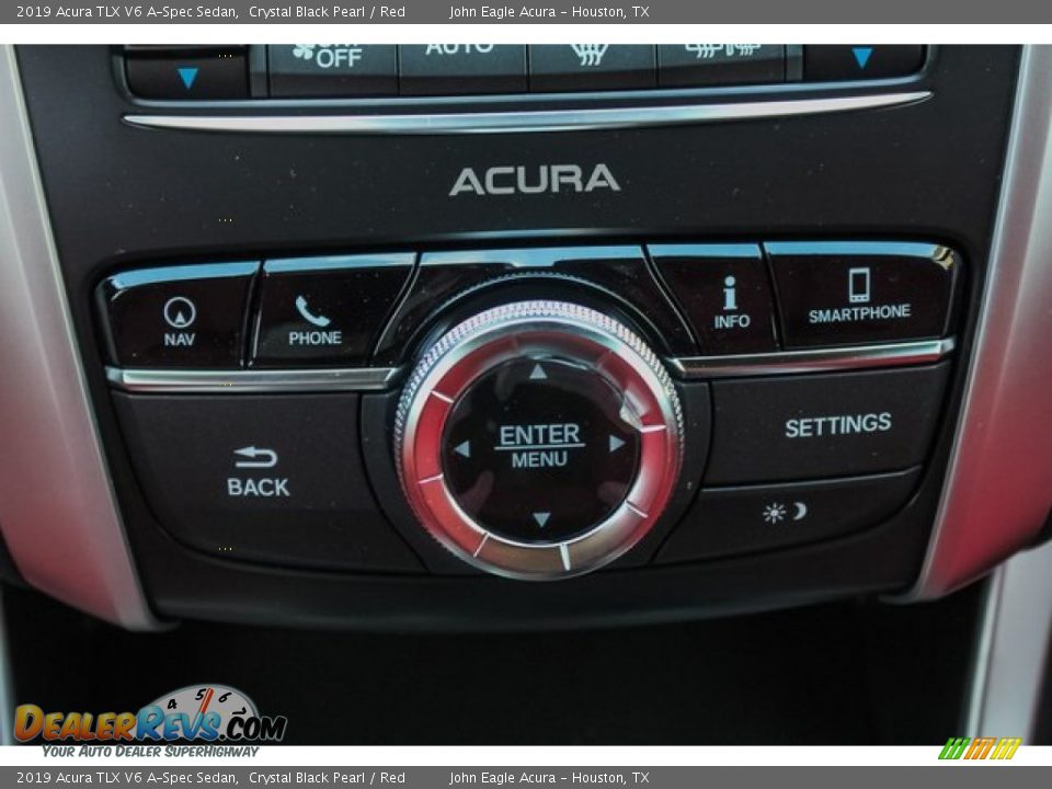 2019 Acura TLX V6 A-Spec Sedan Crystal Black Pearl / Red Photo #34