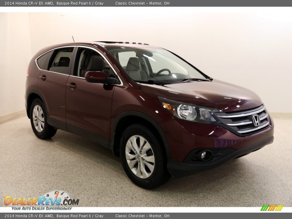 2014 Honda CR-V EX AWD Basque Red Pearl II / Gray Photo #1