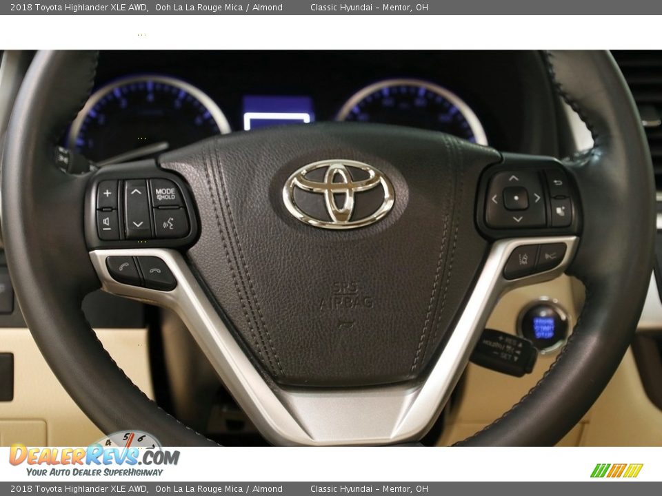 2018 Toyota Highlander XLE AWD Ooh La La Rouge Mica / Almond Photo #7