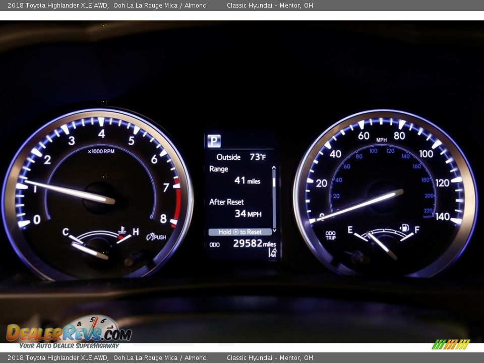 2018 Toyota Highlander XLE AWD Ooh La La Rouge Mica / Almond Photo #8