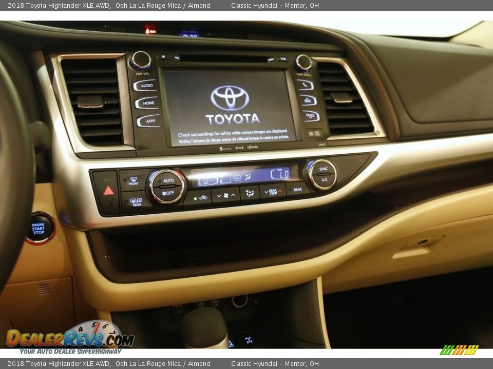 2018 Toyota Highlander XLE AWD Ooh La La Rouge Mica / Almond Photo #9