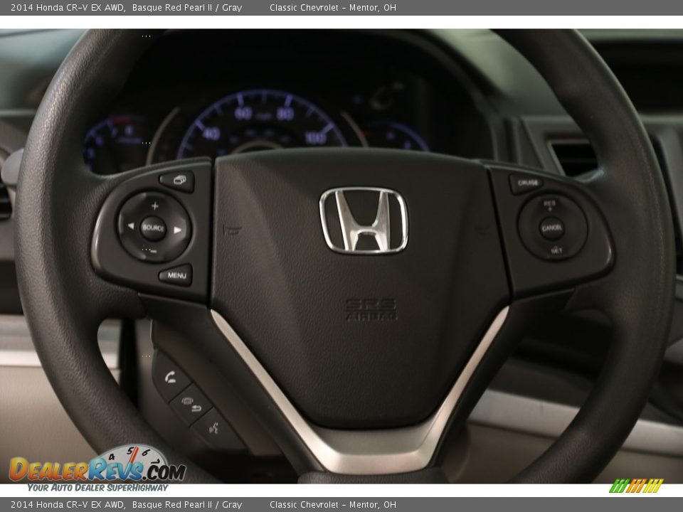 2014 Honda CR-V EX AWD Basque Red Pearl II / Gray Photo #7