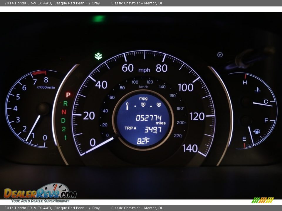 2014 Honda CR-V EX AWD Basque Red Pearl II / Gray Photo #8