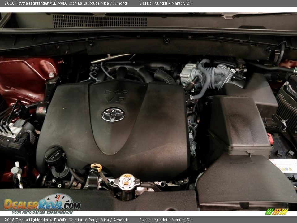 2018 Toyota Highlander XLE AWD Ooh La La Rouge Mica / Almond Photo #20