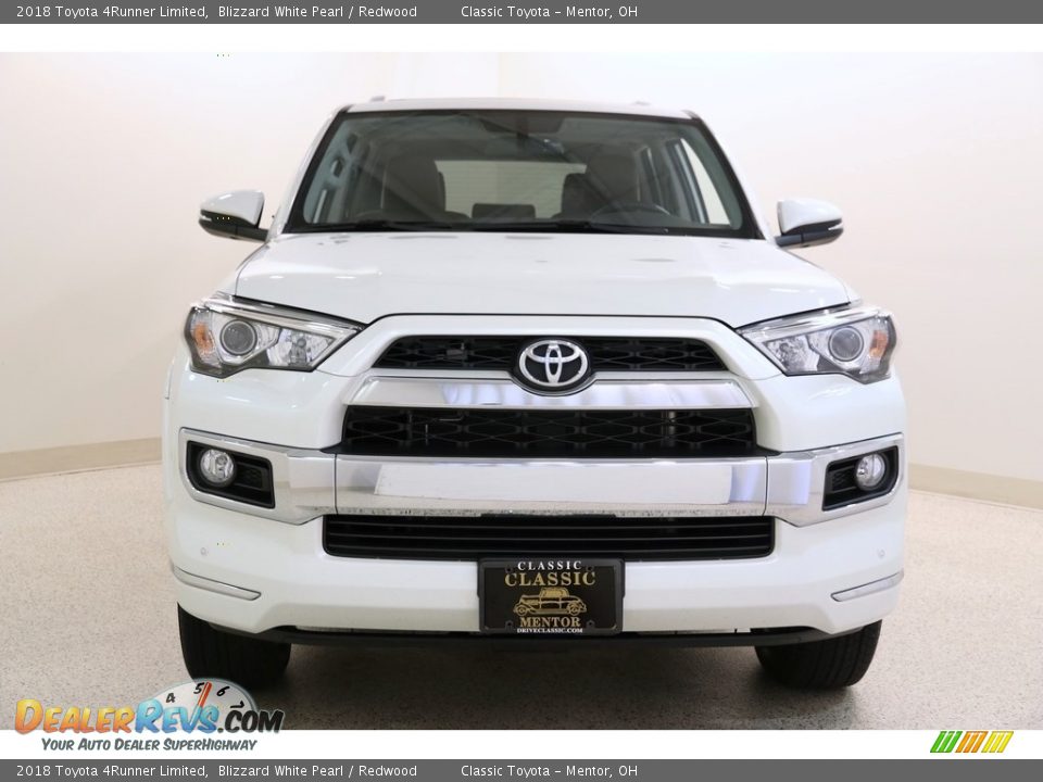 2018 Toyota 4Runner Limited Blizzard White Pearl / Redwood Photo #2