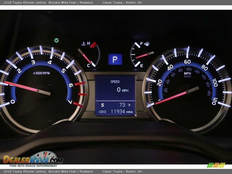 2018 Toyota 4Runner Limited Blizzard White Pearl / Redwood Photo #9