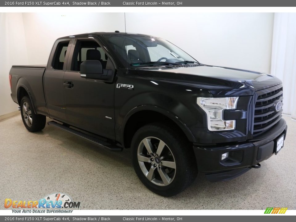 2016 Ford F150 XLT SuperCab 4x4 Shadow Black / Black Photo #1