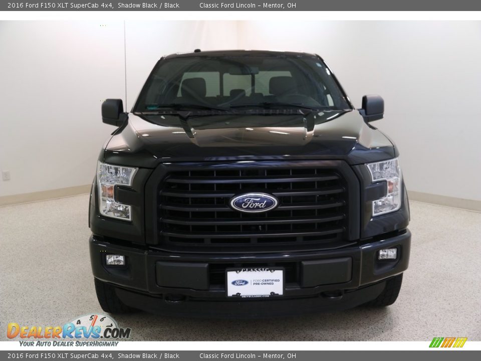 2016 Ford F150 XLT SuperCab 4x4 Shadow Black / Black Photo #2