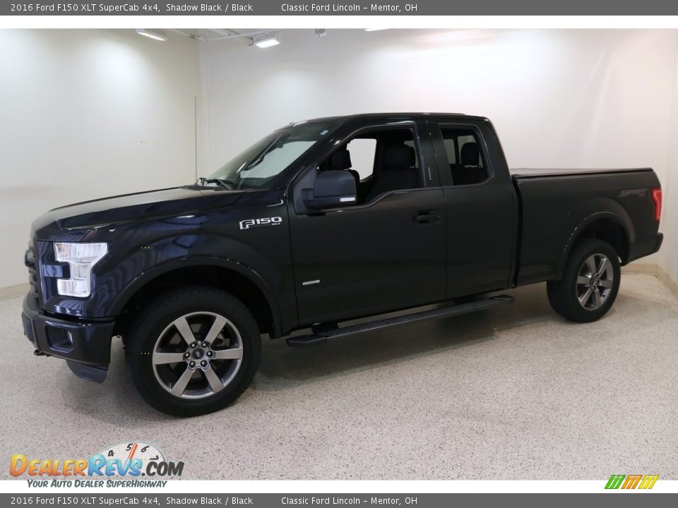 2016 Ford F150 XLT SuperCab 4x4 Shadow Black / Black Photo #3