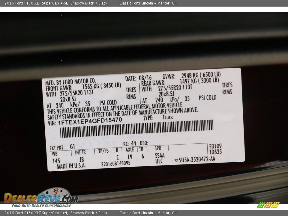 2016 Ford F150 XLT SuperCab 4x4 Shadow Black / Black Photo #21