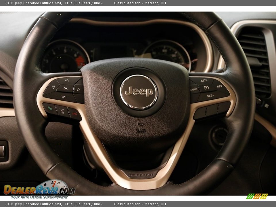 2016 Jeep Cherokee Latitude 4x4 True Blue Pearl / Black Photo #7