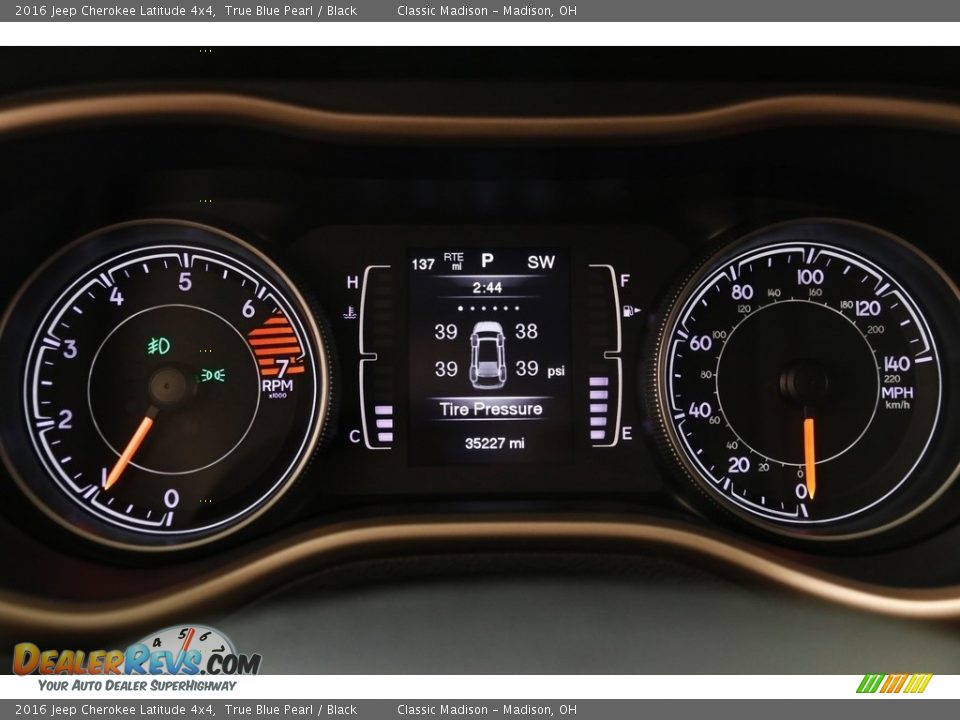 2016 Jeep Cherokee Latitude 4x4 True Blue Pearl / Black Photo #8