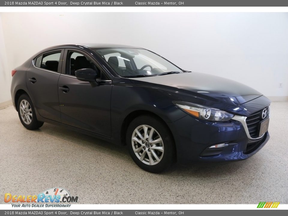 2018 Mazda MAZDA3 Sport 4 Door Deep Crystal Blue Mica / Black Photo #1