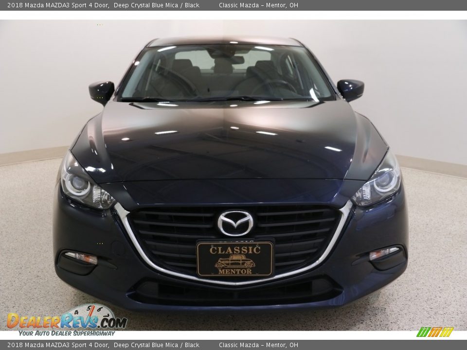 2018 Mazda MAZDA3 Sport 4 Door Deep Crystal Blue Mica / Black Photo #2