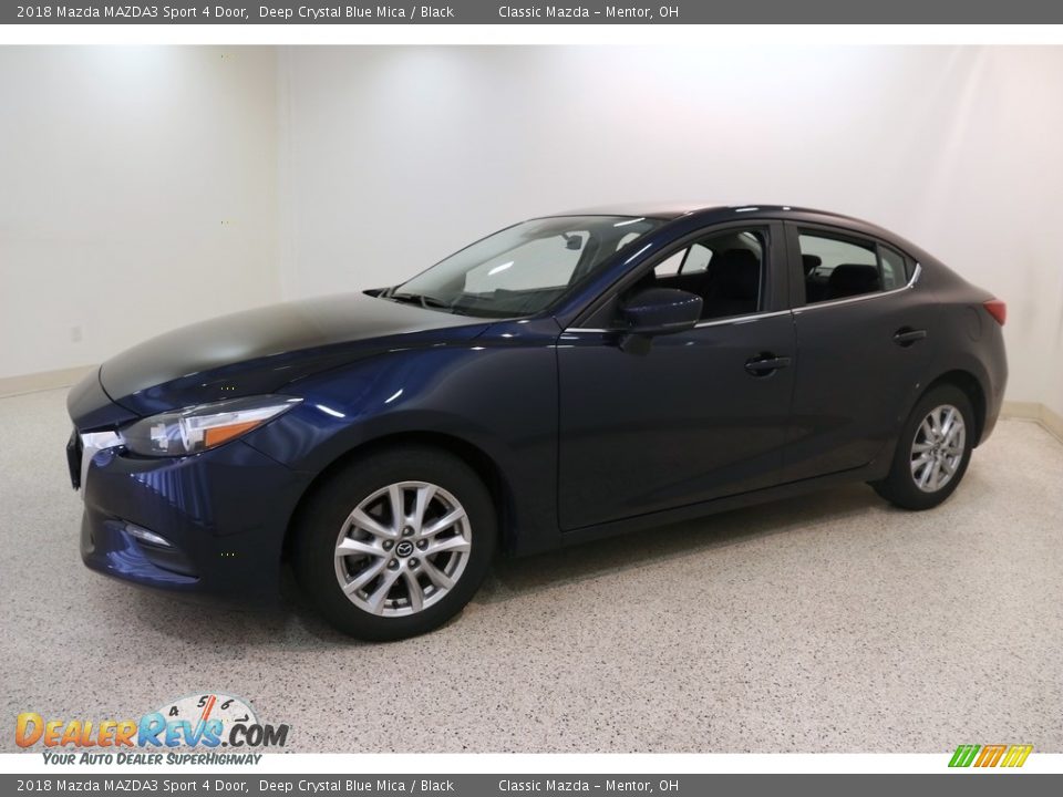 2018 Mazda MAZDA3 Sport 4 Door Deep Crystal Blue Mica / Black Photo #3