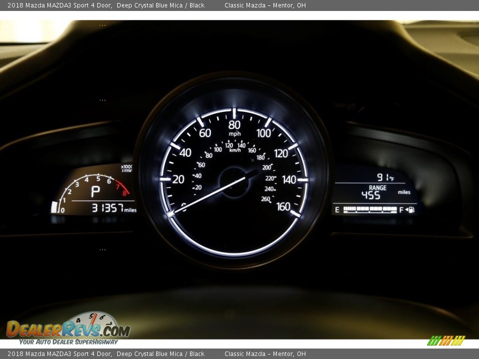 2018 Mazda MAZDA3 Sport 4 Door Deep Crystal Blue Mica / Black Photo #7