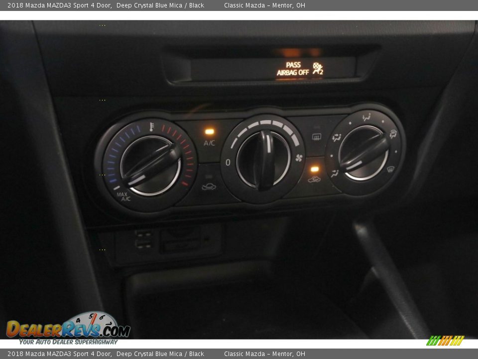 2018 Mazda MAZDA3 Sport 4 Door Deep Crystal Blue Mica / Black Photo #13