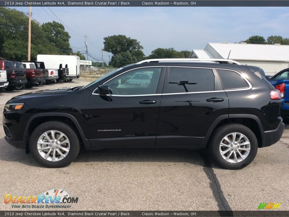 2019 Jeep Cherokee Latitude 4x4 Diamond Black Crystal Pearl / Black Photo #6