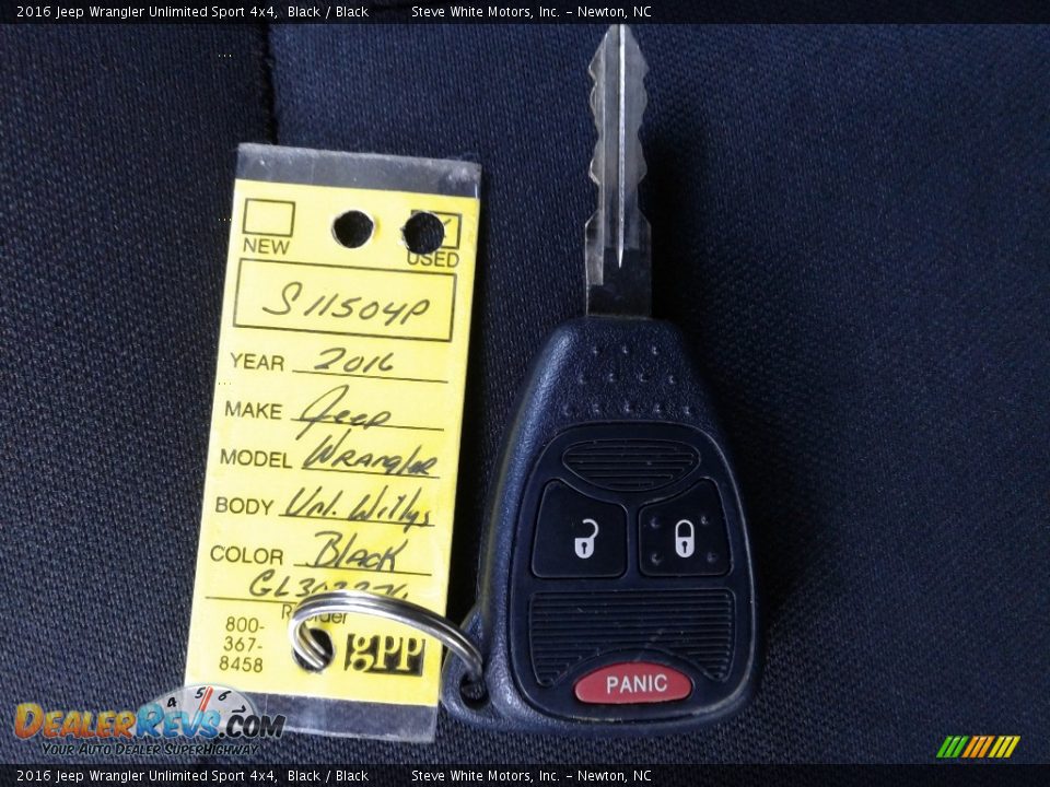2016 Jeep Wrangler Unlimited Sport 4x4 Black / Black Photo #25