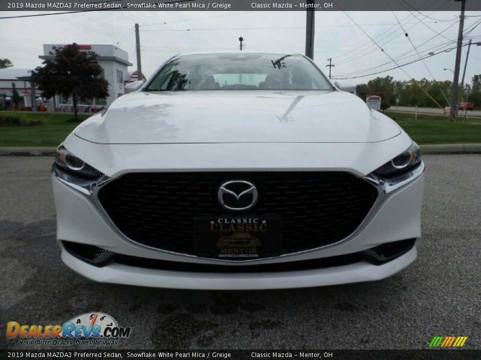 2019 Mazda MAZDA3 Preferred Sedan Snowflake White Pearl Mica / Greige Photo #2