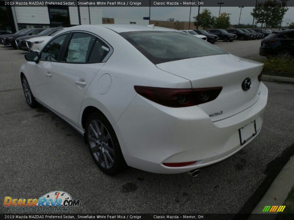 2019 Mazda MAZDA3 Preferred Sedan Snowflake White Pearl Mica / Greige Photo #6