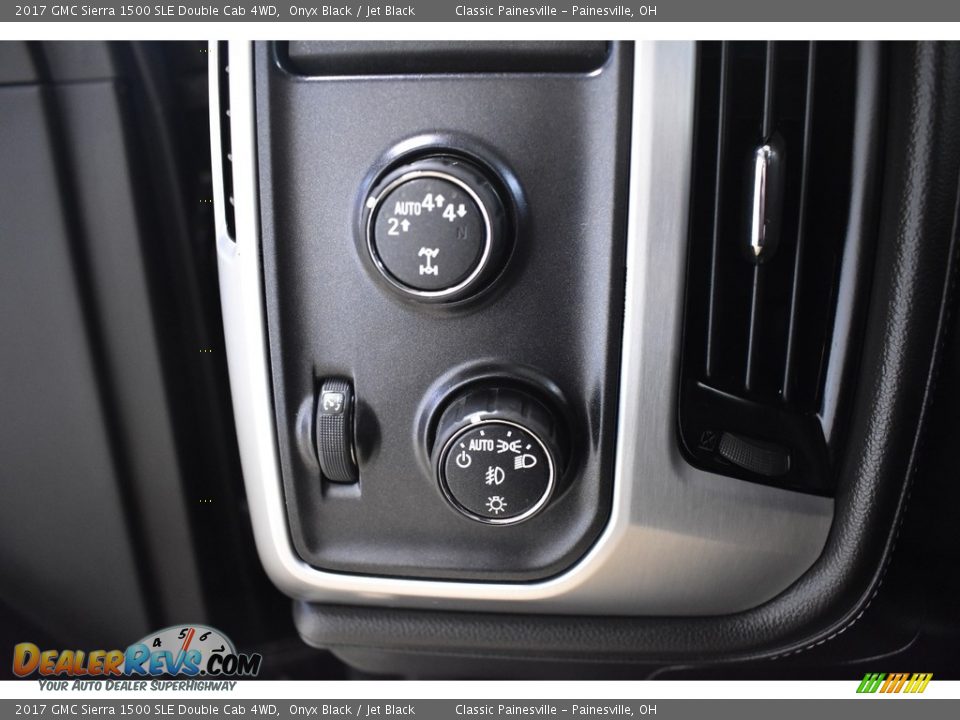2017 GMC Sierra 1500 SLE Double Cab 4WD Onyx Black / Jet Black Photo #11