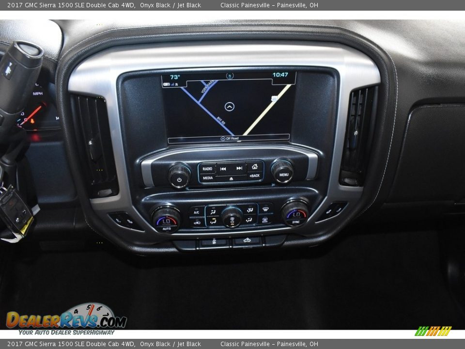 2017 GMC Sierra 1500 SLE Double Cab 4WD Onyx Black / Jet Black Photo #13