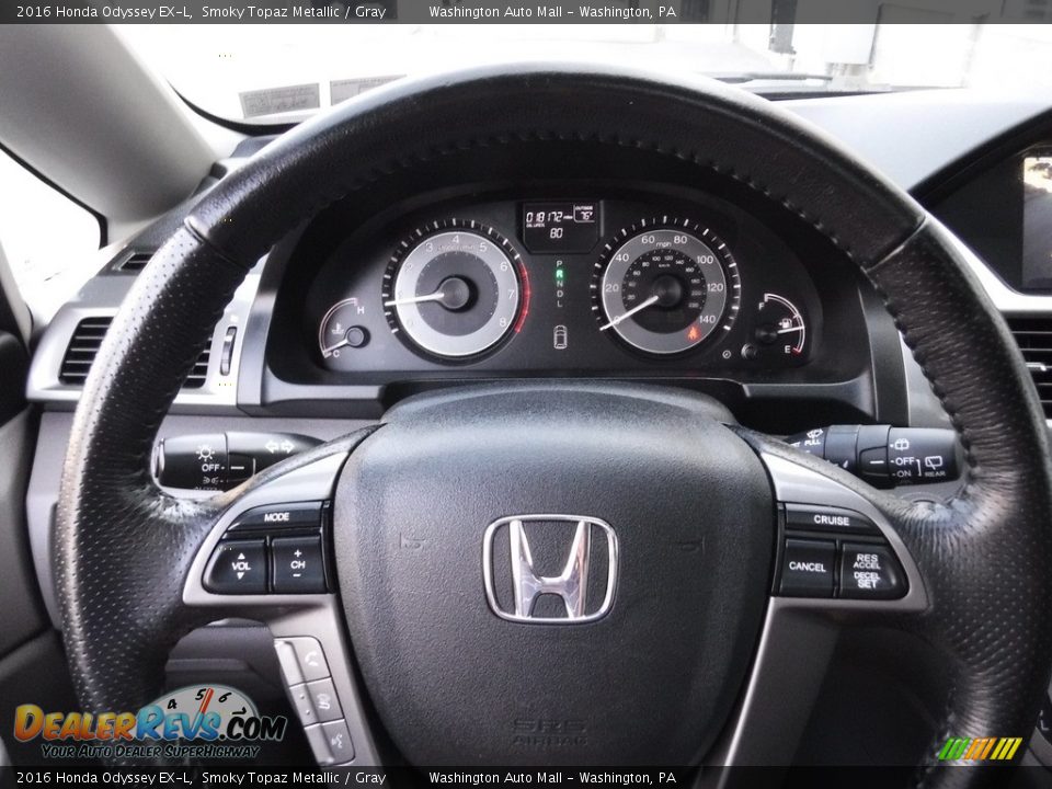 2016 Honda Odyssey EX-L Smoky Topaz Metallic / Gray Photo #21