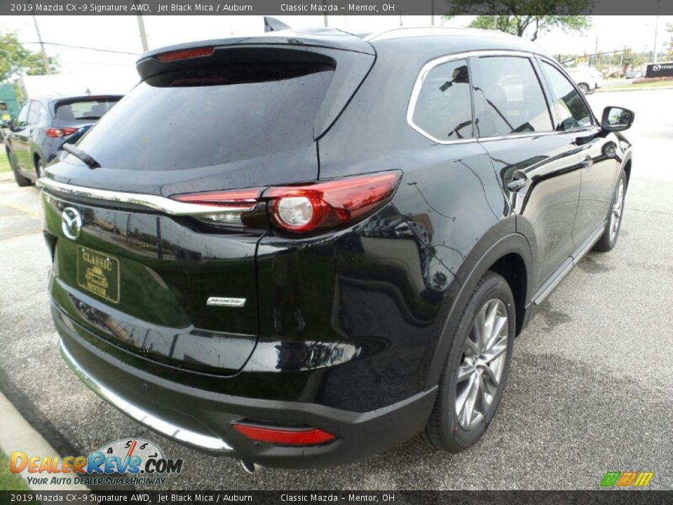 2019 Mazda CX-9 Signature AWD Jet Black Mica / Auburn Photo #7