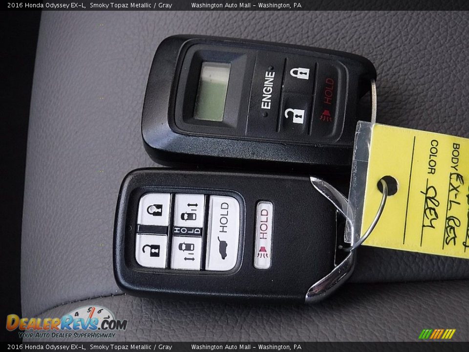 2016 Honda Odyssey EX-L Smoky Topaz Metallic / Gray Photo #28