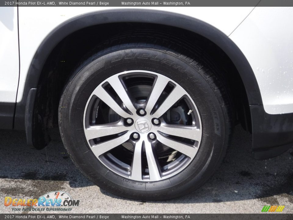 2017 Honda Pilot EX-L AWD White Diamond Pearl / Beige Photo #3