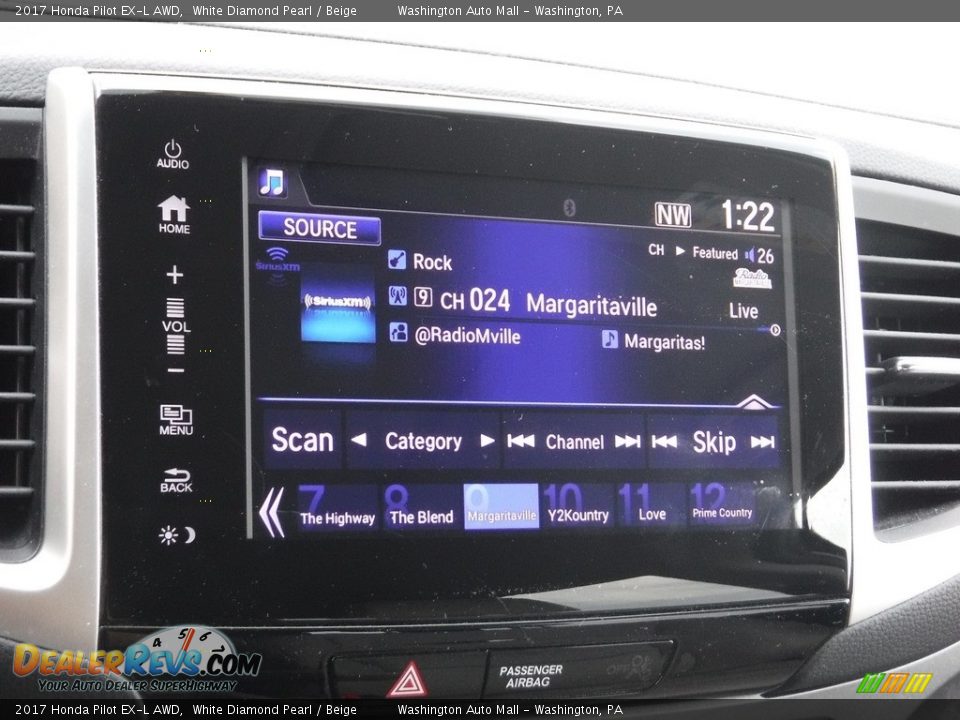 2017 Honda Pilot EX-L AWD White Diamond Pearl / Beige Photo #18