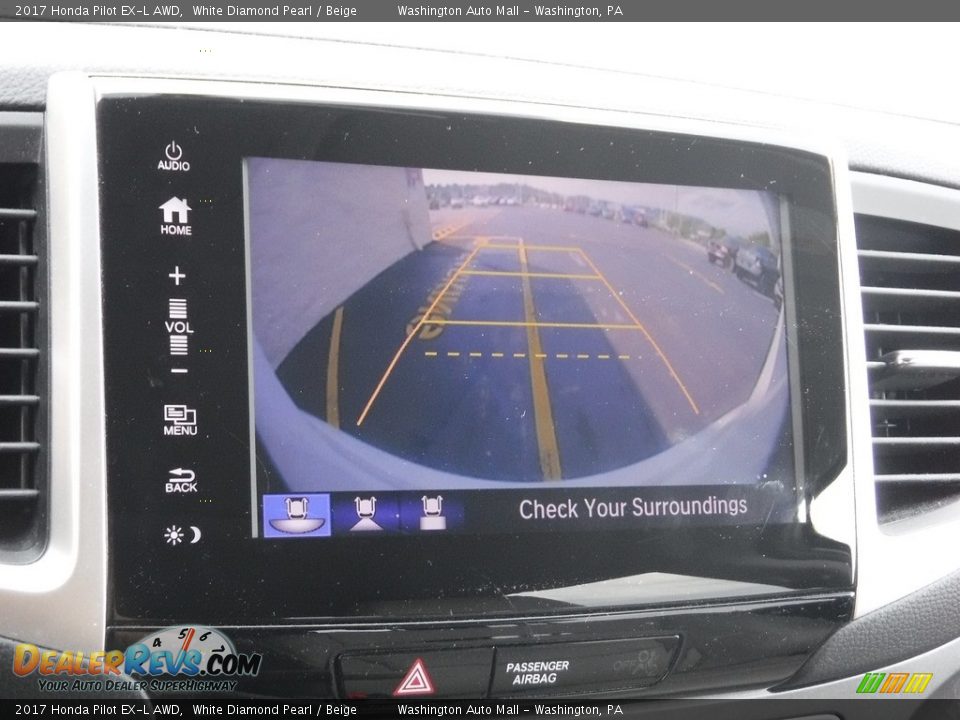 2017 Honda Pilot EX-L AWD White Diamond Pearl / Beige Photo #19