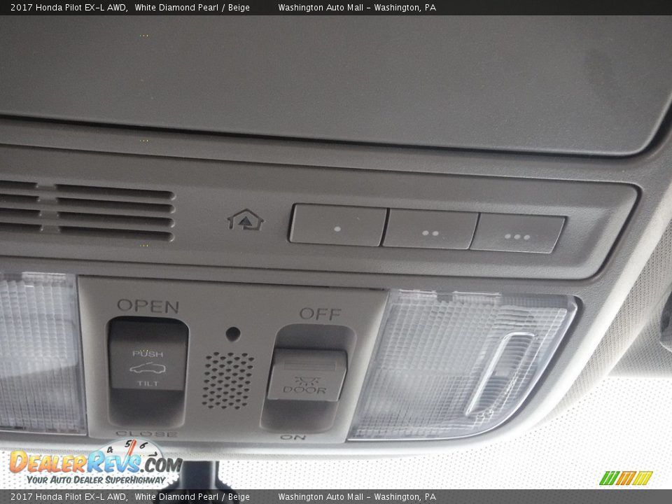 2017 Honda Pilot EX-L AWD White Diamond Pearl / Beige Photo #20