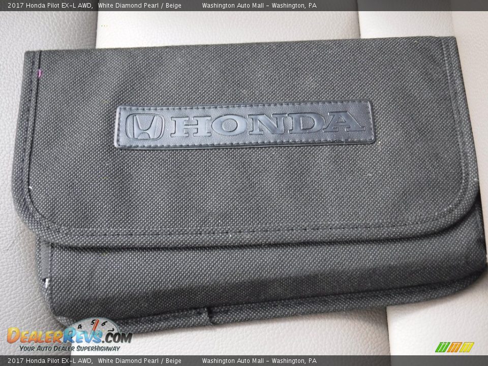 2017 Honda Pilot EX-L AWD White Diamond Pearl / Beige Photo #27