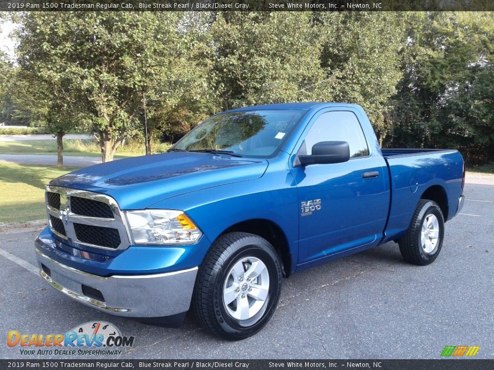 2019 Ram 1500 Tradesman Regular Cab Blue Streak Pearl / Black/Diesel Gray Photo #2